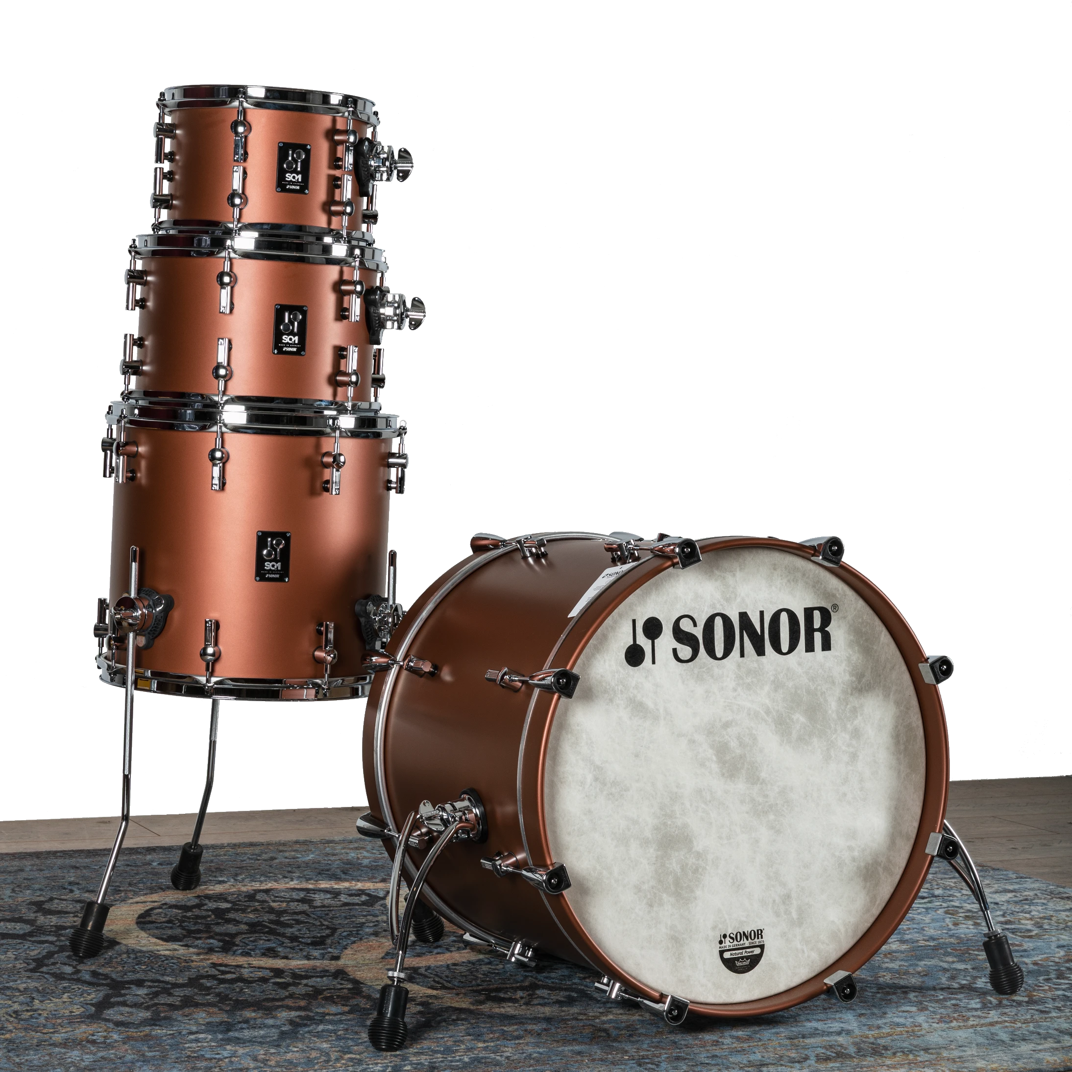 Sonor SQ1 Shellset 20/10/12/14 Satin Copper Brown